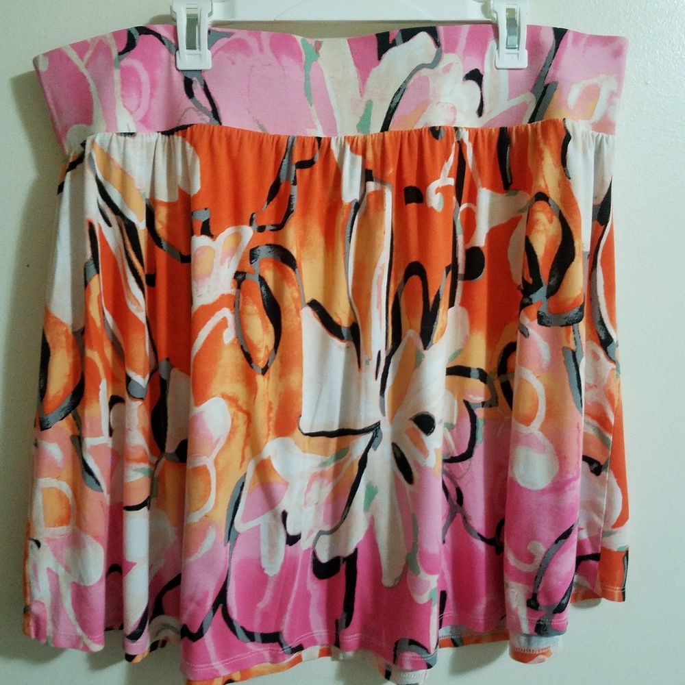 Lane Bryant - Spring Floral Pink/Orange Skirt22/24